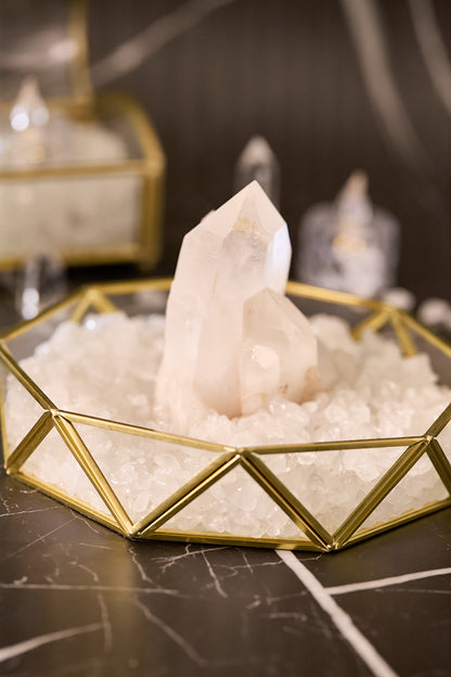 聚寶盤白水晶消磁套裝（中）