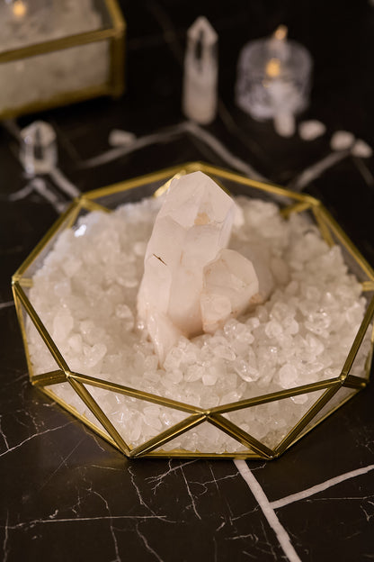 聚寶盤白水晶消磁套裝（中）