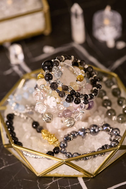 聚寶盤白水晶消磁套裝（中）