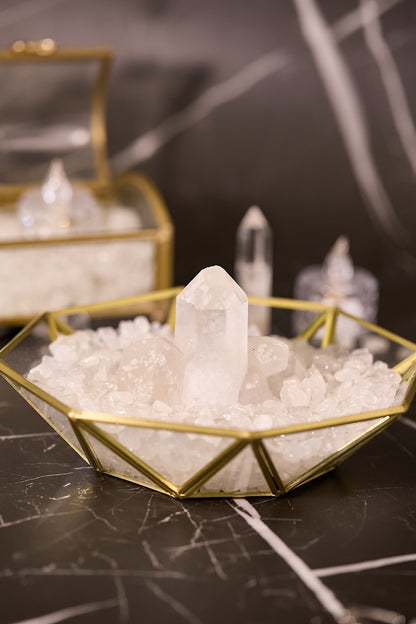 聚寶盤白水晶消磁套裝（小）