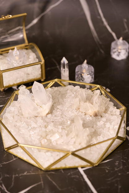 聚寶盤白水晶消磁套裝（大）