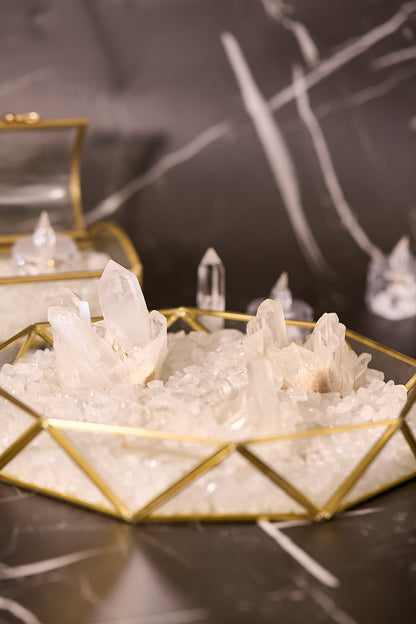 聚寶盤白水晶消磁套裝（大）