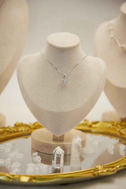 N001-白水晶星球款吊墜頸鏈