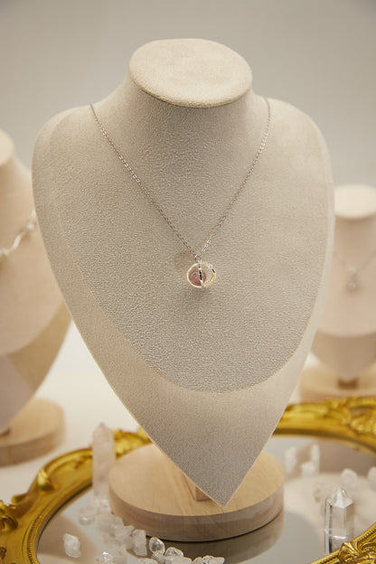 N003-紫超七 - 可換珠吊墜連磁吸款頸鏈