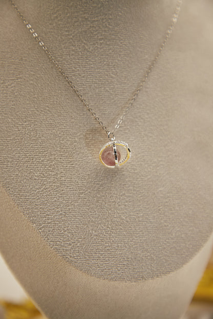 N003-紫超七 - 可換珠吊墜連磁吸款頸鏈