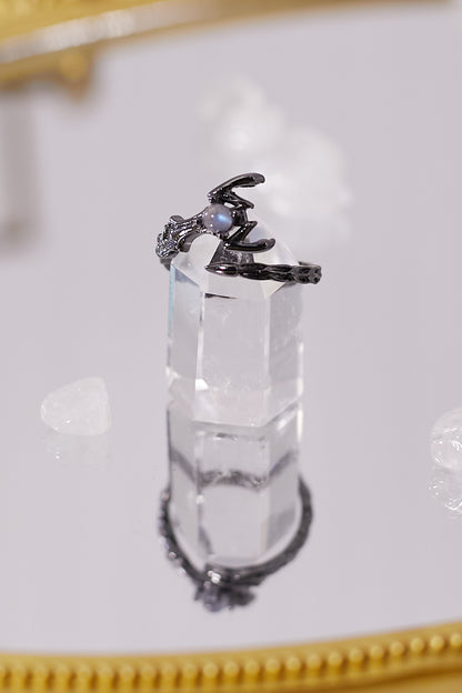 R036-灰月光開口戒指