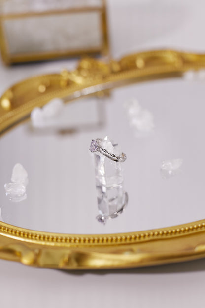 R037-紫玉晶心形S925開口戒指