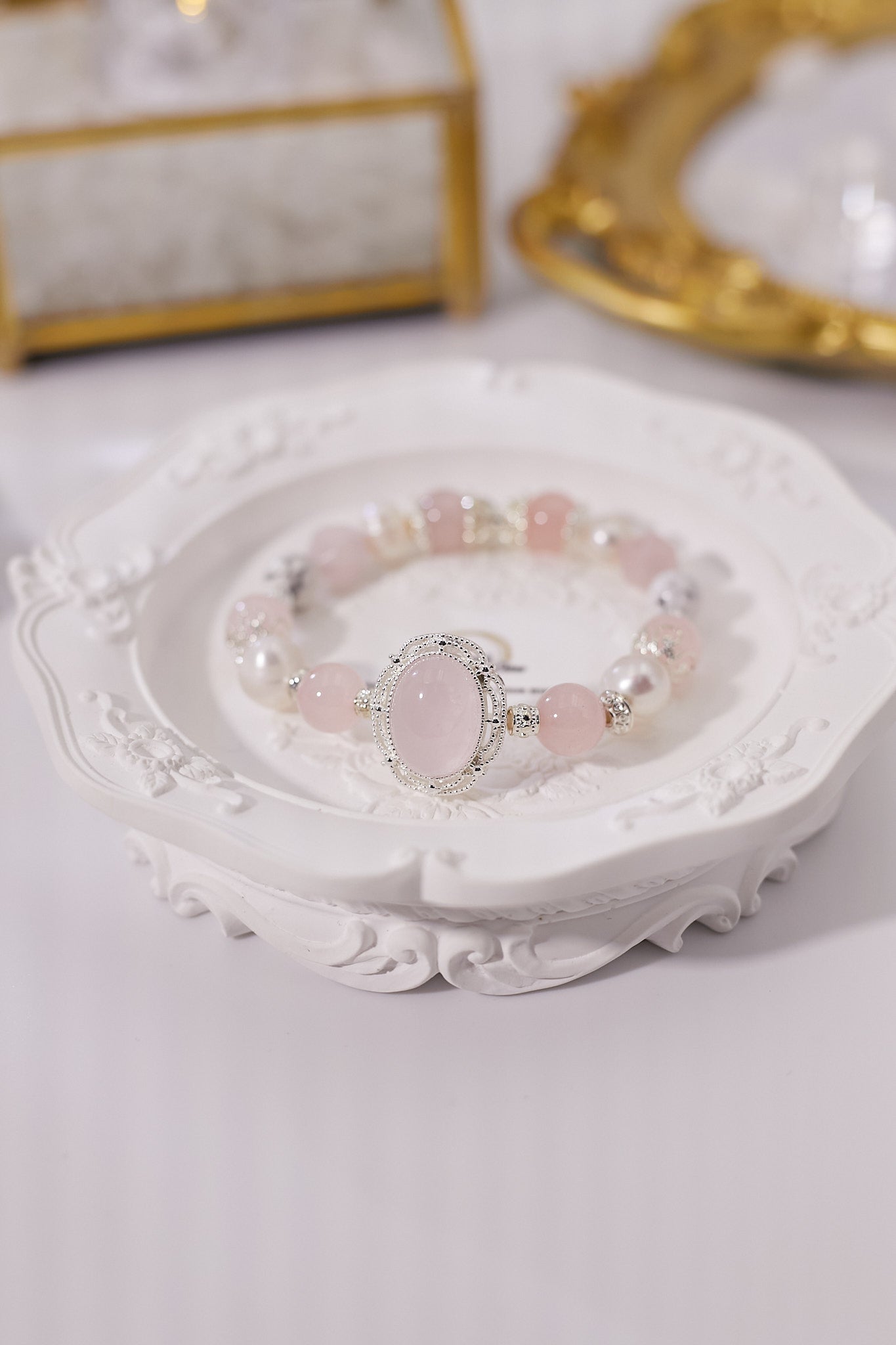 C029-粉晶·淡水珍珠·白松石