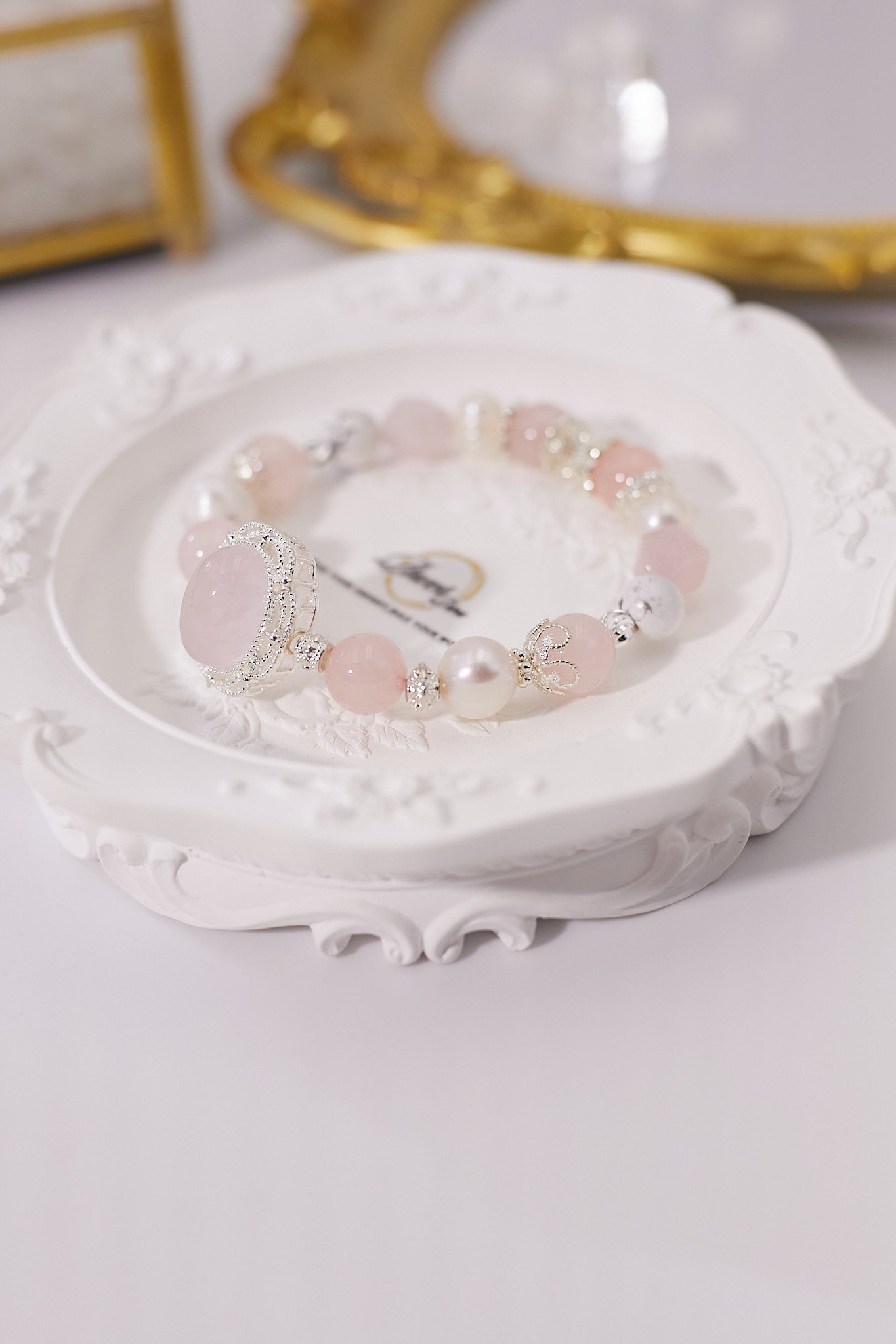 C029-粉晶·淡水珍珠·白松石