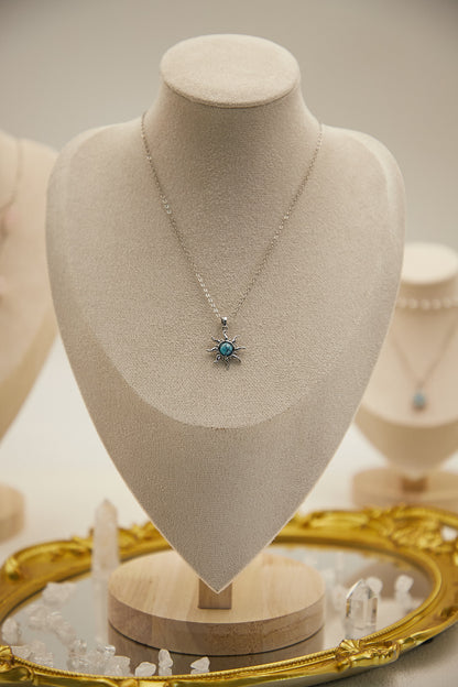 N013-綠松石吊墜連磁吸款頸鏈（銀色）