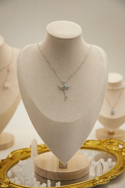 N016-托帕石・黃晶魔法棒吊墜連磁吸款頸鏈