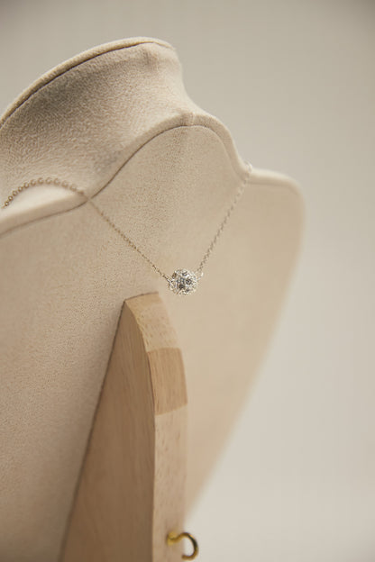 N026-粉晶心形吊墜連磁吸款頸鏈