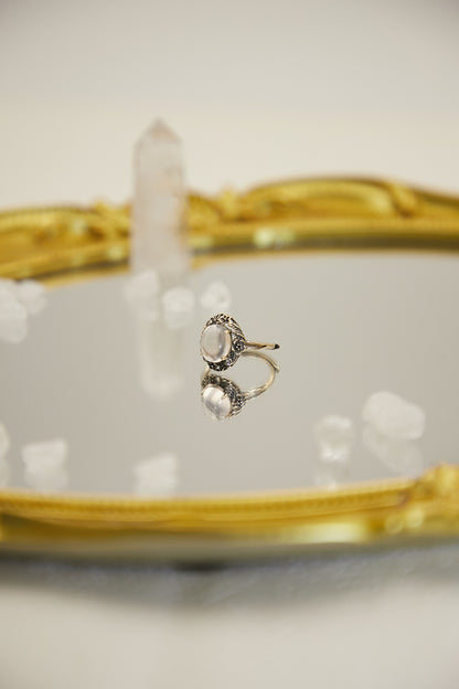 R006-粉晶S925開口戒指