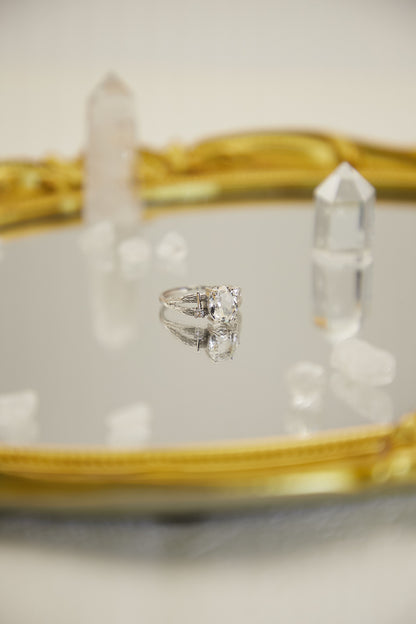 R007-白水晶S925開口戒指