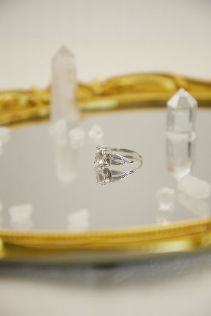 R007-白水晶S925開口戒指