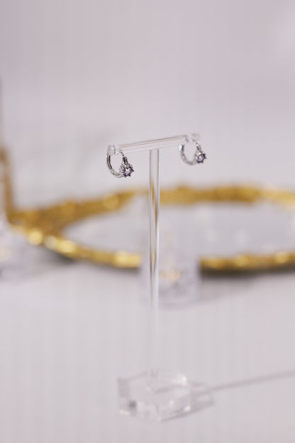 E049- 坦桑鋯石小耳圈