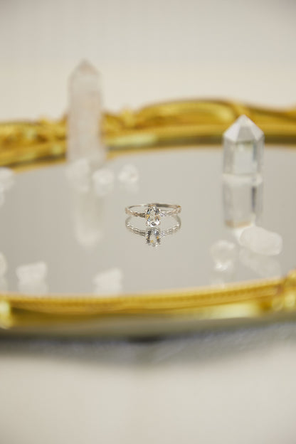 R008-白水晶S925開口戒指