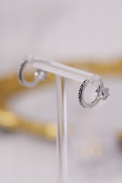 E049- 坦桑鋯石小耳圈