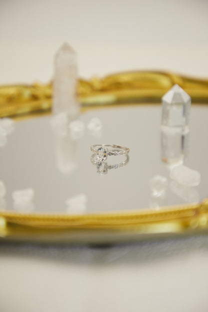 R008-白水晶S925開口戒指