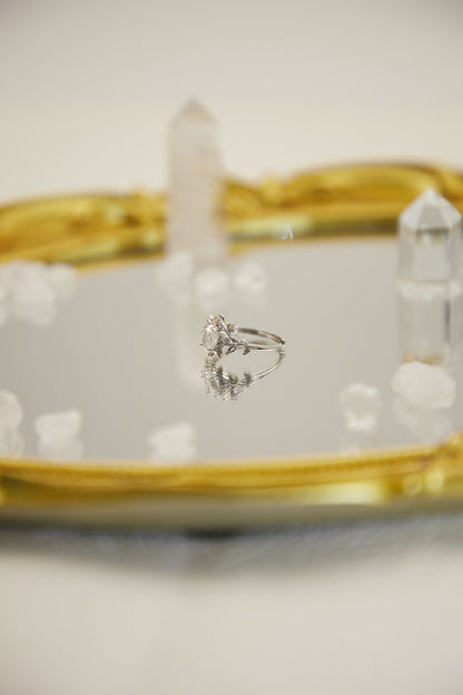 R009-白水晶S925開口戒指