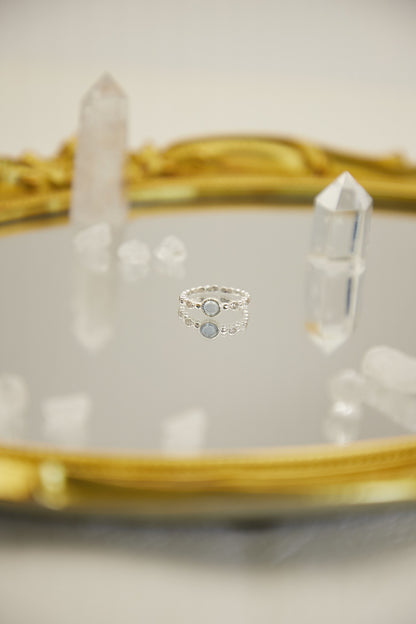 R012-海藍寶S925開口戒指