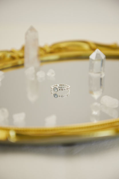 R012-海藍寶S925開口戒指