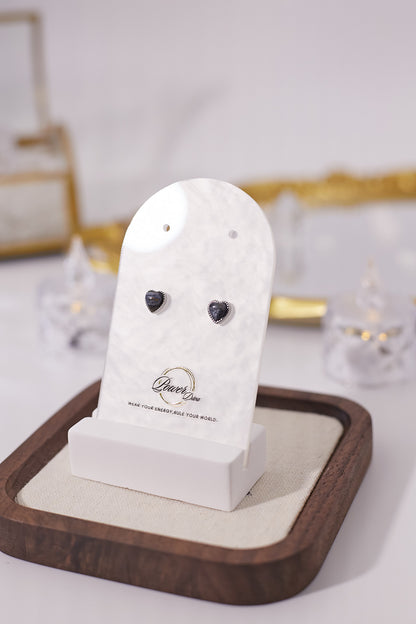 E056-彼德石心形耳釘