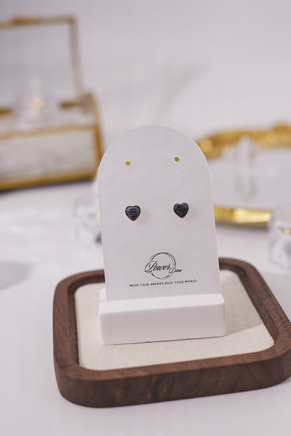 E056-彼德石心形耳釘