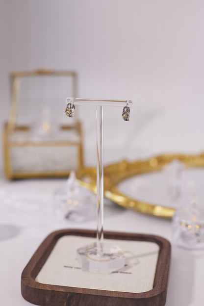 E057-黃晶鋯石小耳圈