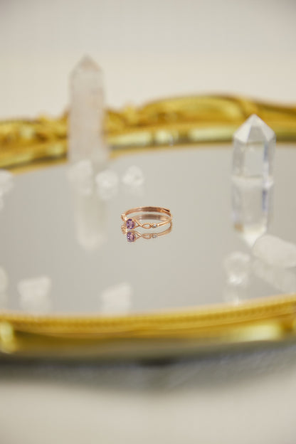 R018- 紫晶S925開口戒指