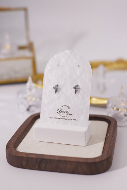 E061-莫桑十字星耳釘