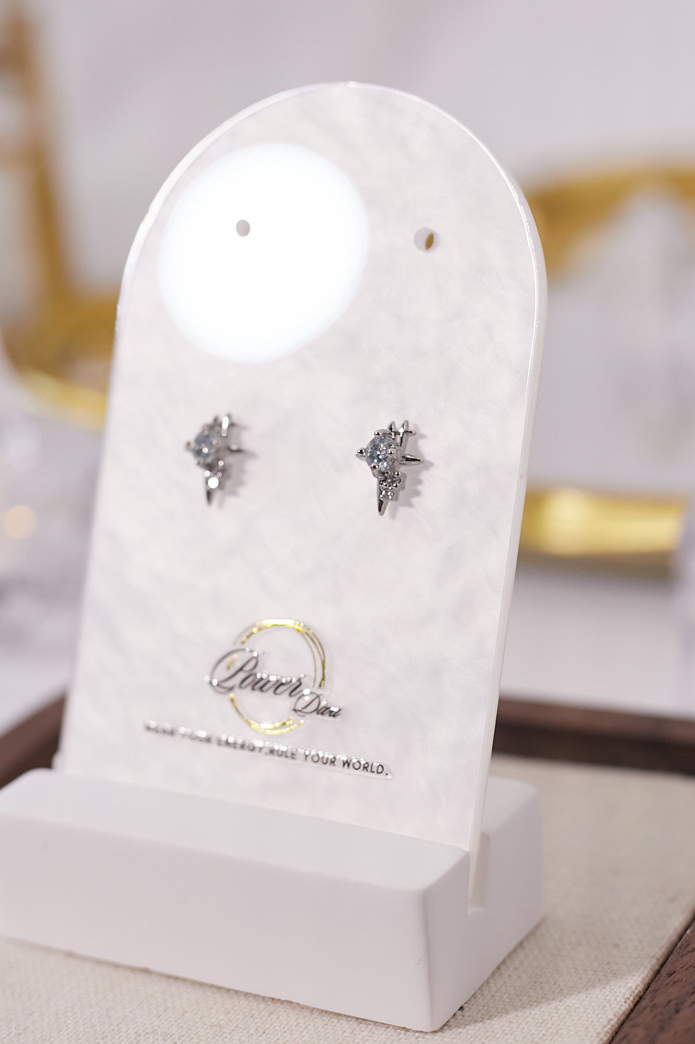 E061-莫桑十字星耳釘