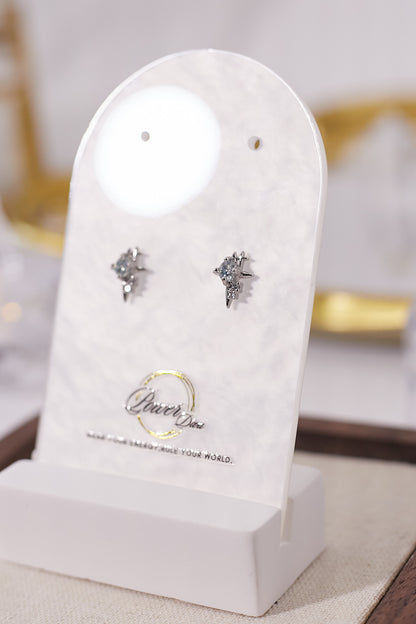 E061-莫桑十字星耳釘