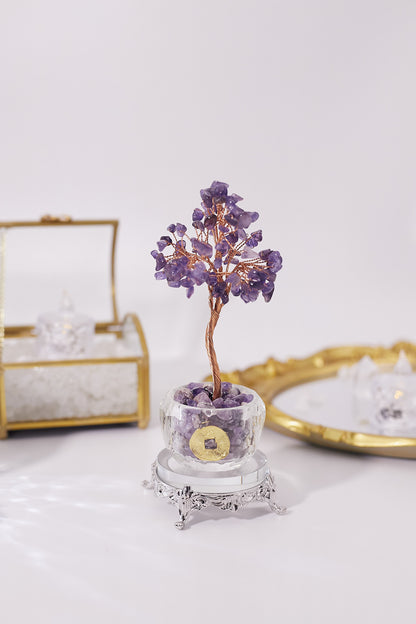 紫晶銅錢樹-事業之樹