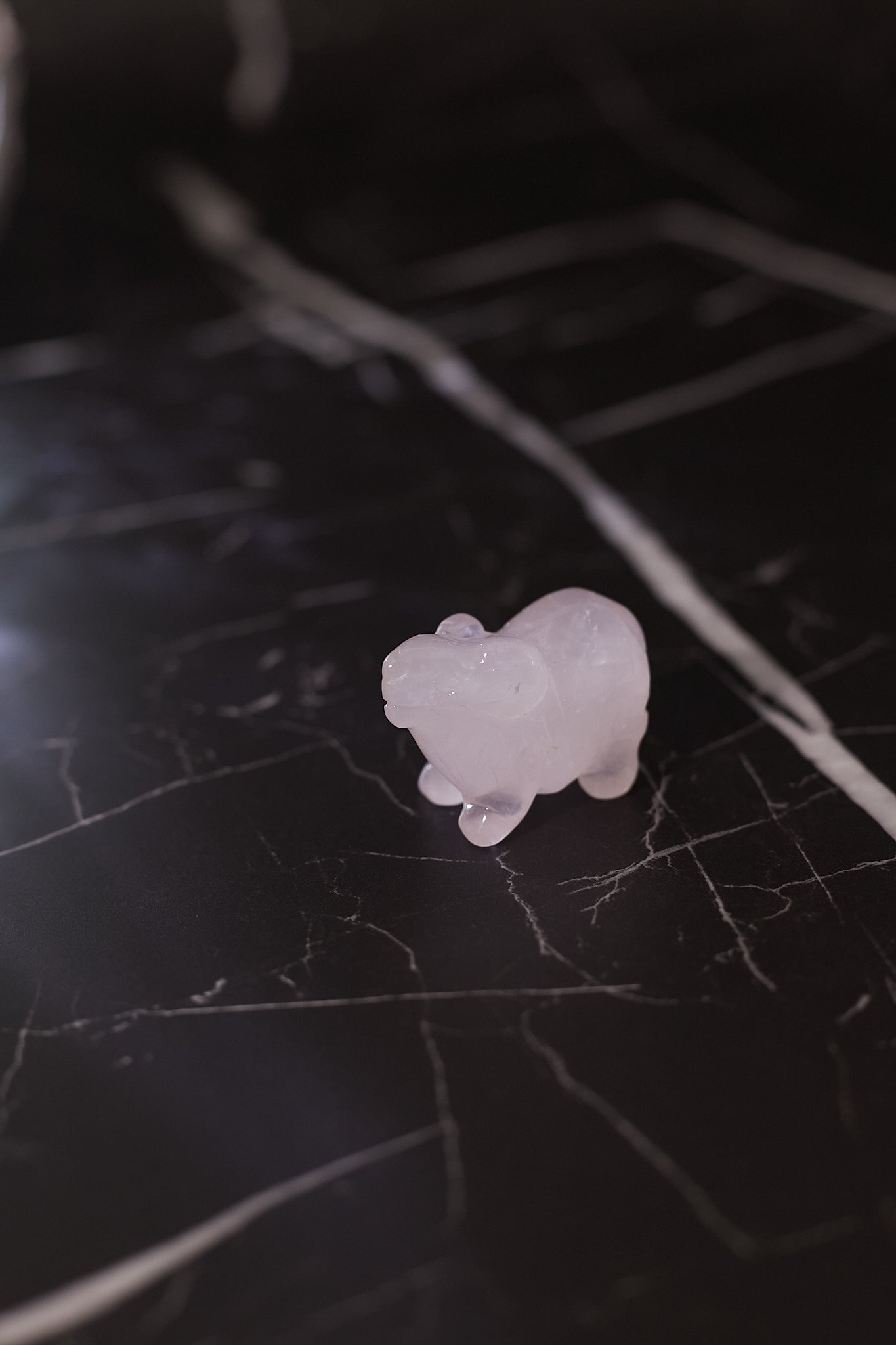 開光粉晶生肖擺件 - 子鼠