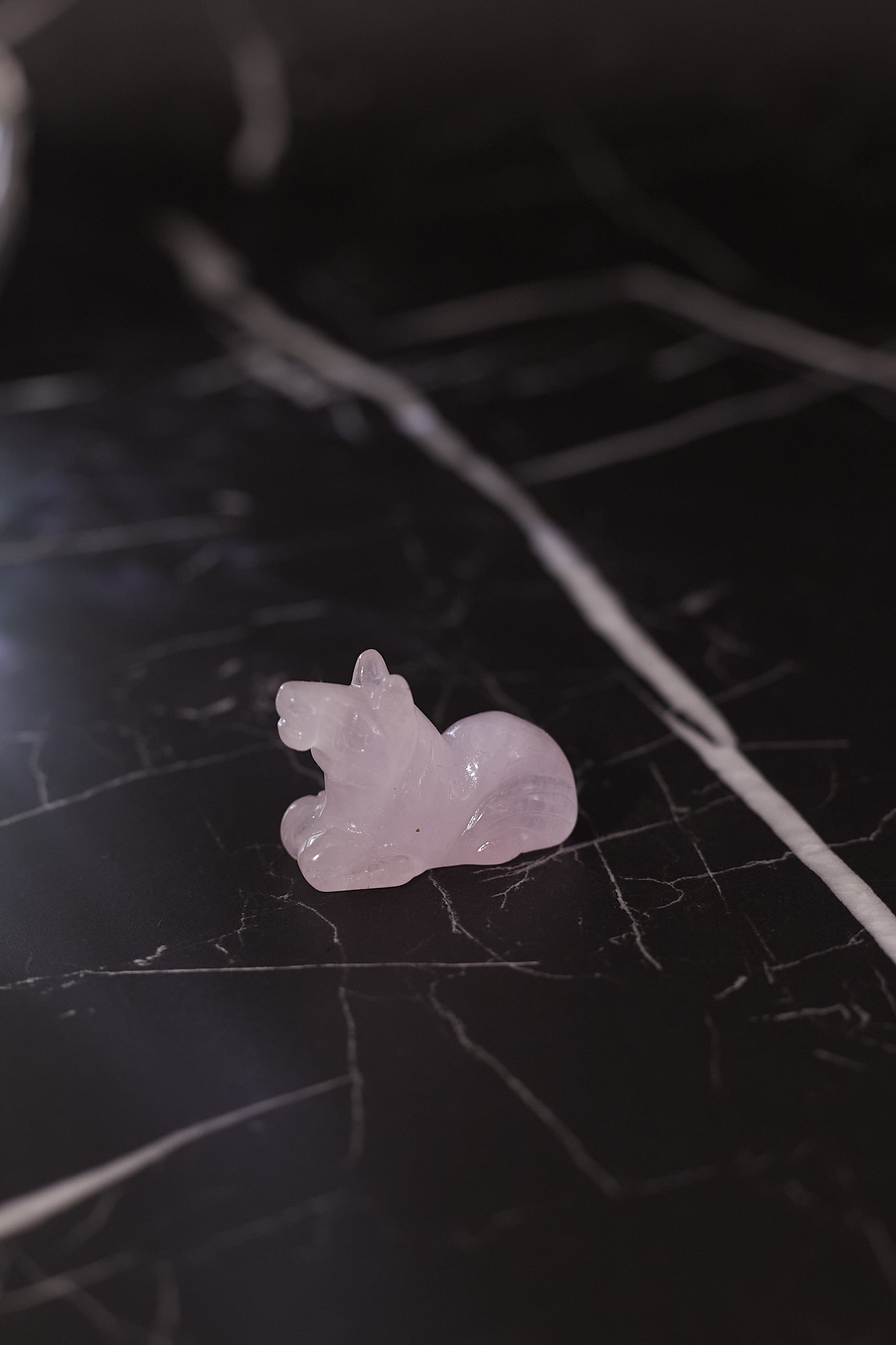 開光粉晶生肖擺件 - 午馬