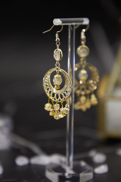 E008-金髮晶波希米亞風耳環