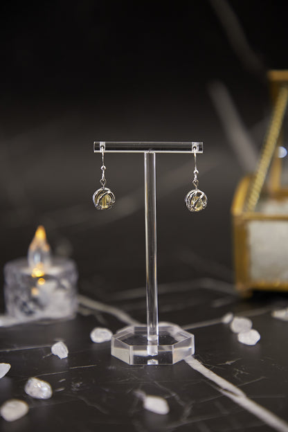 E014-黃晶星球款耳鈎