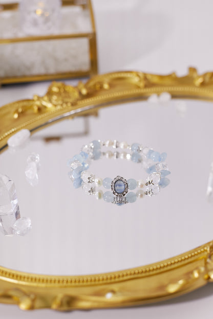 C040-海藍寶．淡水珍珠．白阿賽