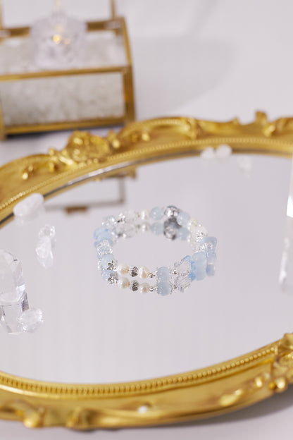 C040-海藍寶．淡水珍珠．白阿賽