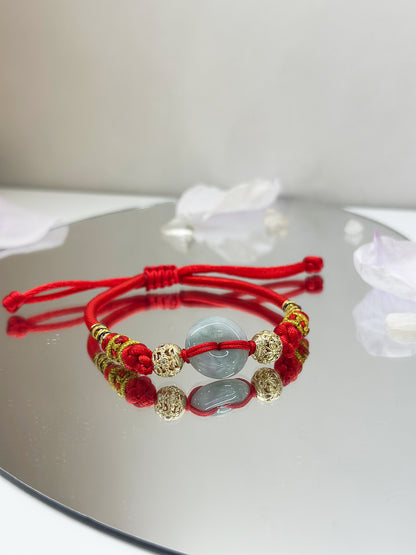 C102-和田玉平安扣小童手繩（包括加持）