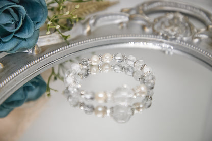 C001-白水晶・黑閃靈．白松石．白阿賽．淡水珍珠