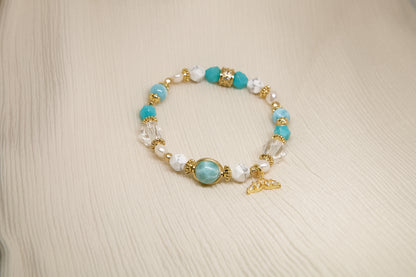 C006-白水晶．白松石．海紋石．天河石．巴洛克珍珠