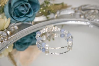 C005-藍玉髓．白水晶．淡水珍珠