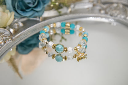 C006-白水晶．白松石．海紋石．天河石．巴洛克珍珠