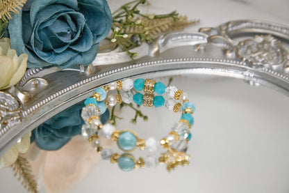 C006-白水晶．白松石．海紋石．天河石．巴洛克珍珠