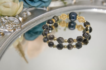 C008-閃電藍虎眼石．銀曜石．金曜石