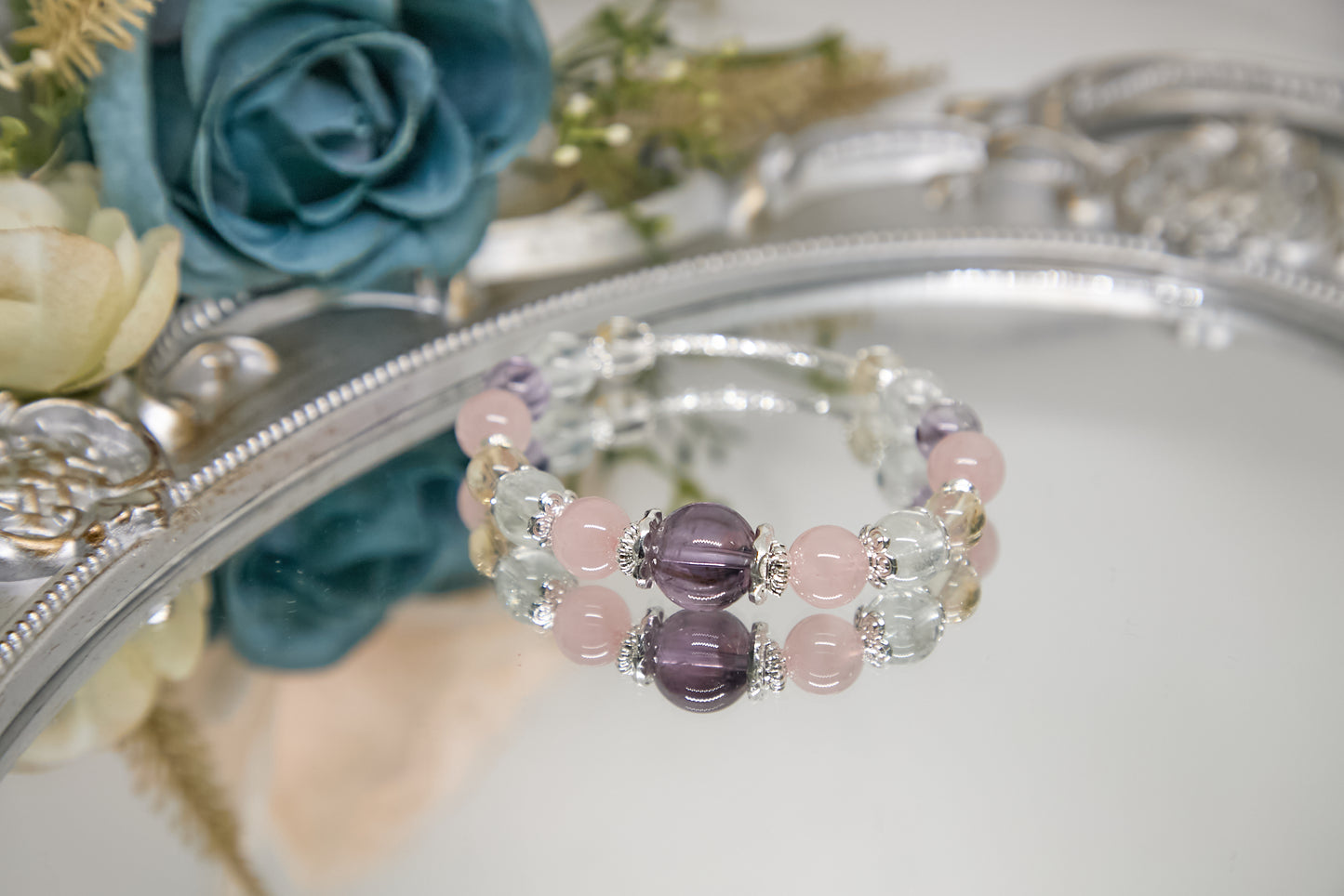 C009-紫晶．粉晶．綠阿賽．黃晶