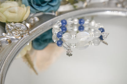 C011-月亮石．白幽靈．藍晶．淡水珍珠