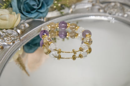 C014-紫超七・白阿賽・金髮晶・黃晶